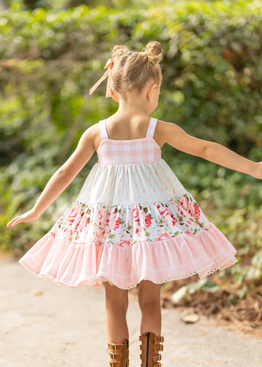 pink country dress French Country Twirler Dress – Ribbons and Beaus Boutique