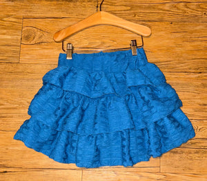 Aqua Blue Crushed Skort