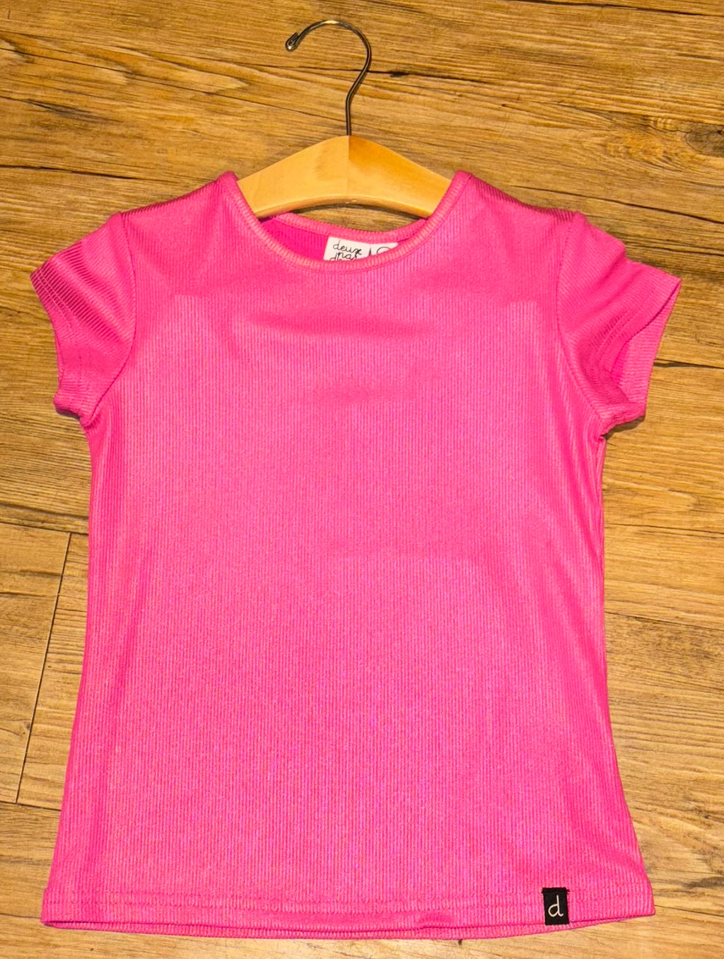 Pink Ribbed Tee