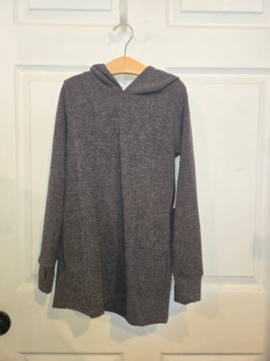 Grey Rib Sweater LS Dress
