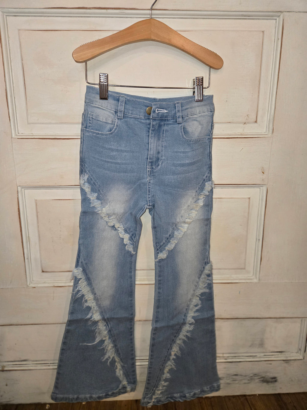 Diagonal Flare Jeans