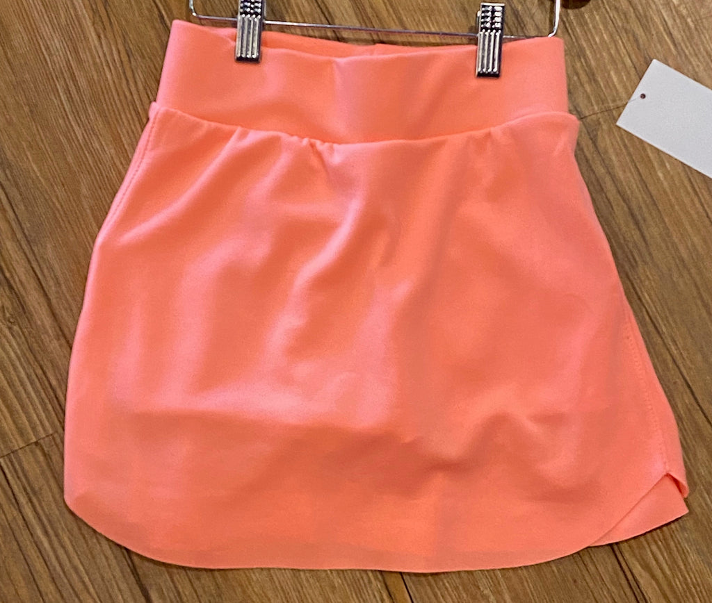 Neon Coral Scuba Skort