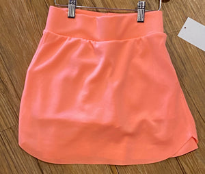 Neon Coral Scuba Skort