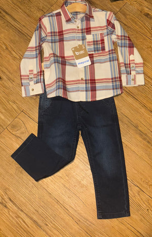 Mayoral Checked Button Up