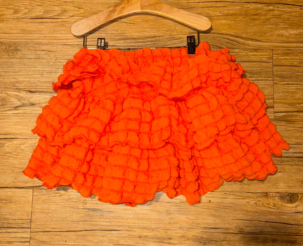 Orange Crushed Skort