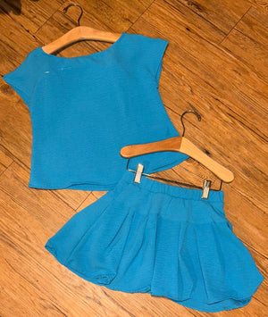 Turquoise Airflow Skort