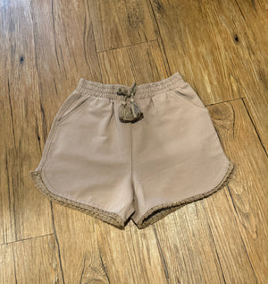 Tan Chenille Shorts