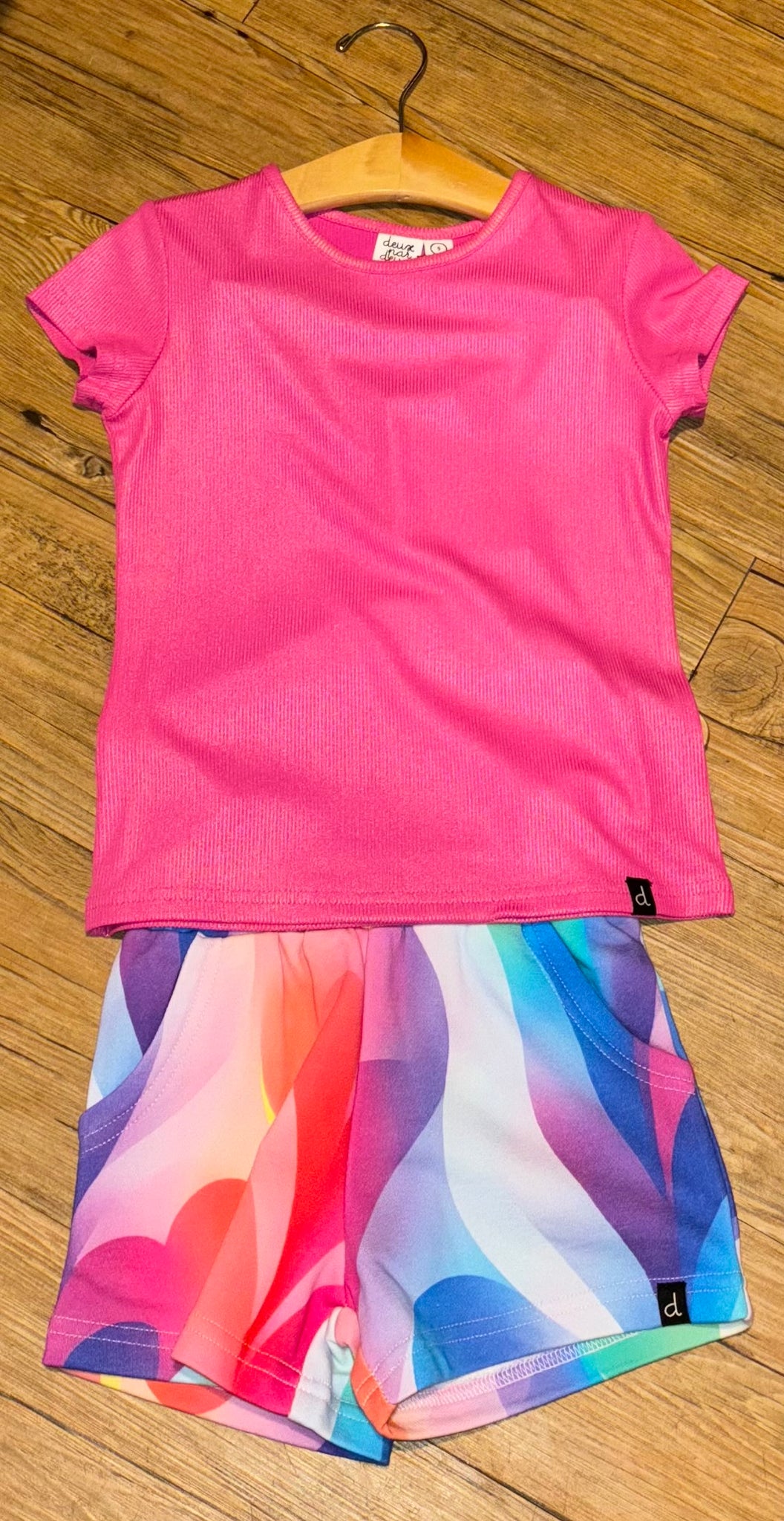 Pink Ribbed Tee