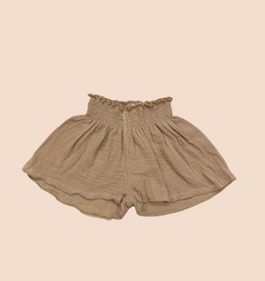 Mocha Smocked Short