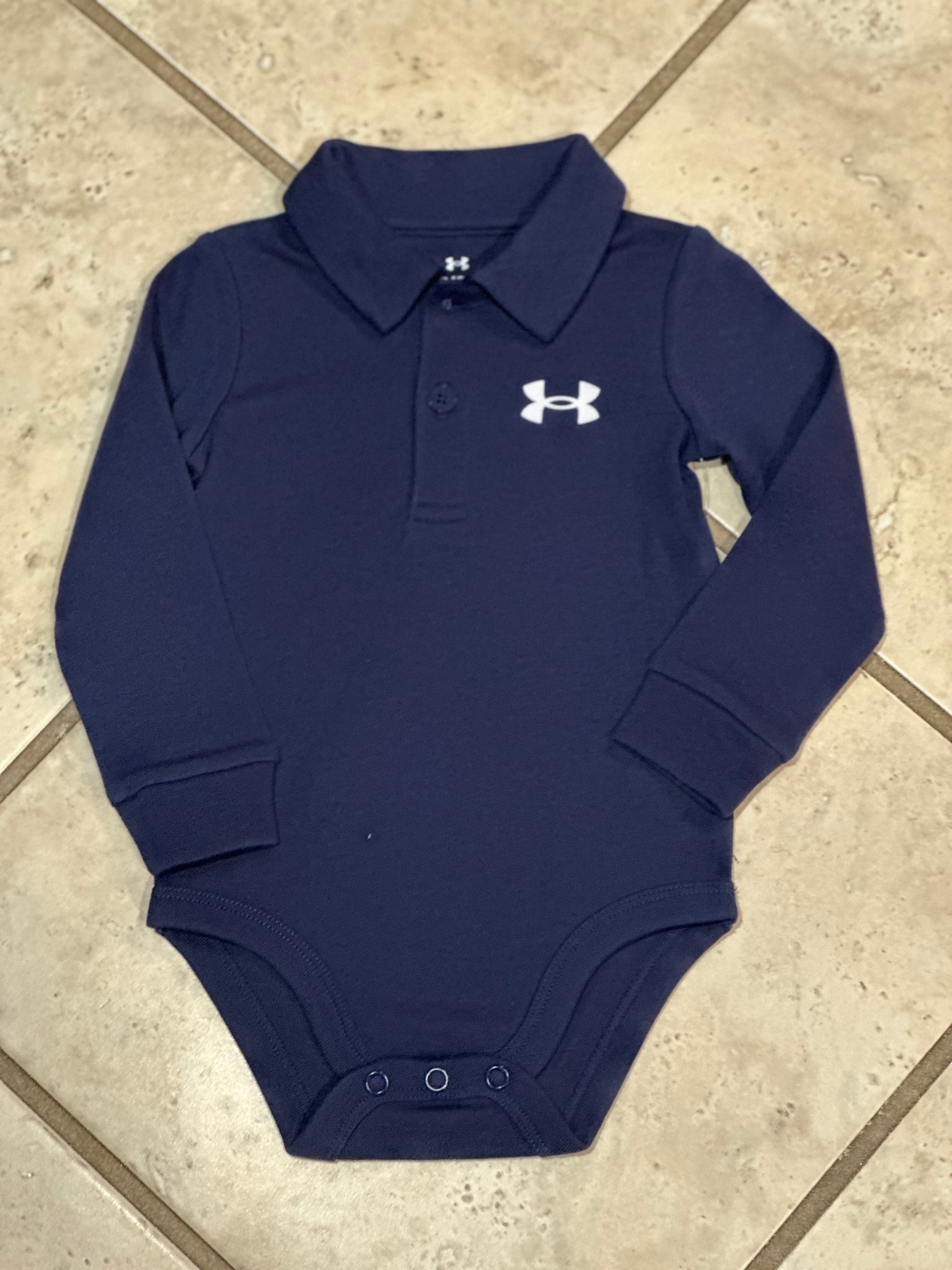 Under Armour Long Sleeve Polo Bodysuit 3-6 month