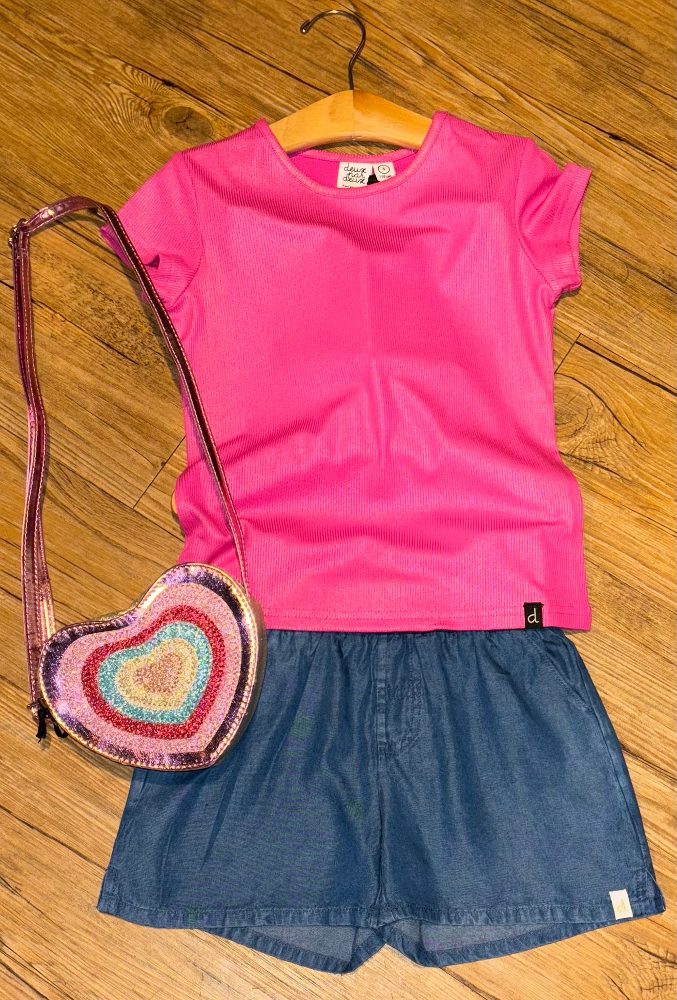 Pink Ribbed Tee