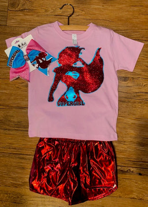 Infant Pink Supergirl Tee