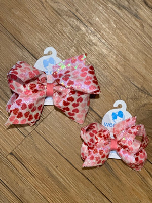 King Heart Sequins Bow