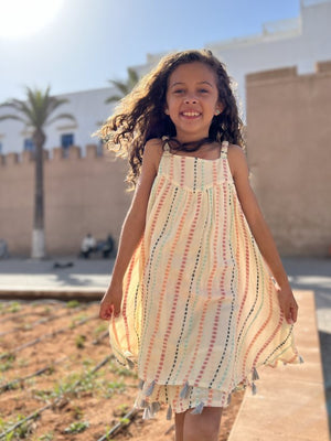 Essaouira Cream Dobby Dress