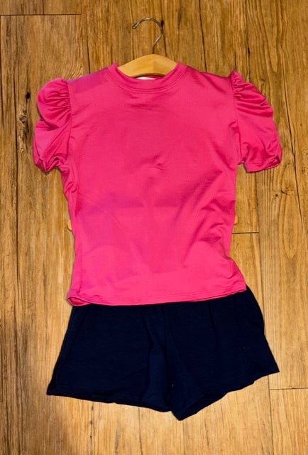 Darcy Fuchsia Pouff Sleeve Top