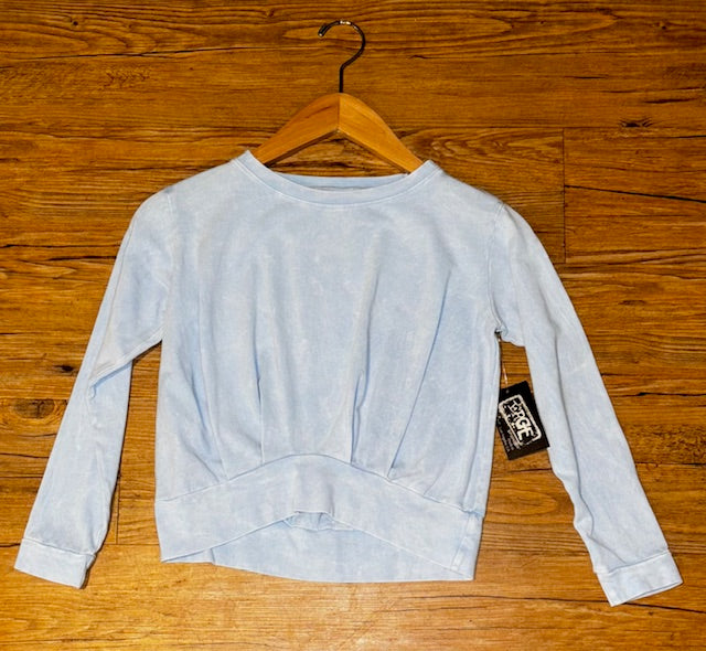 Blue Mineral Wash Top