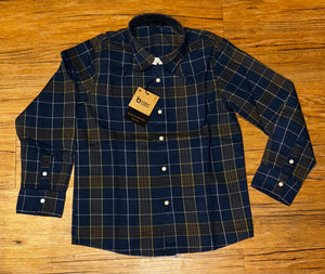 Navy Checked Button-Up
