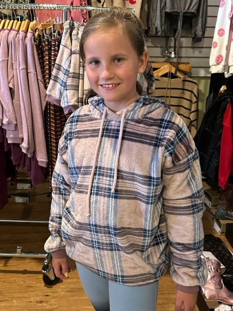 Zaza Plaid Fuzzy Hoodie