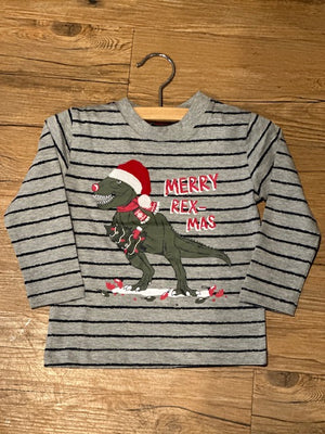 Merry Rex-Mas Tee-18mo
