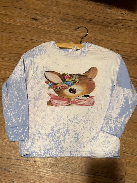 Reindeer Bleached Tee