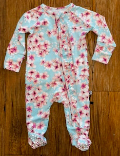 Cherry Blossom Ruffle Footie