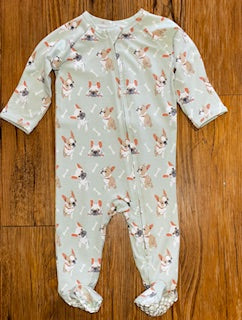 Frenchie Fun Zipper Footie