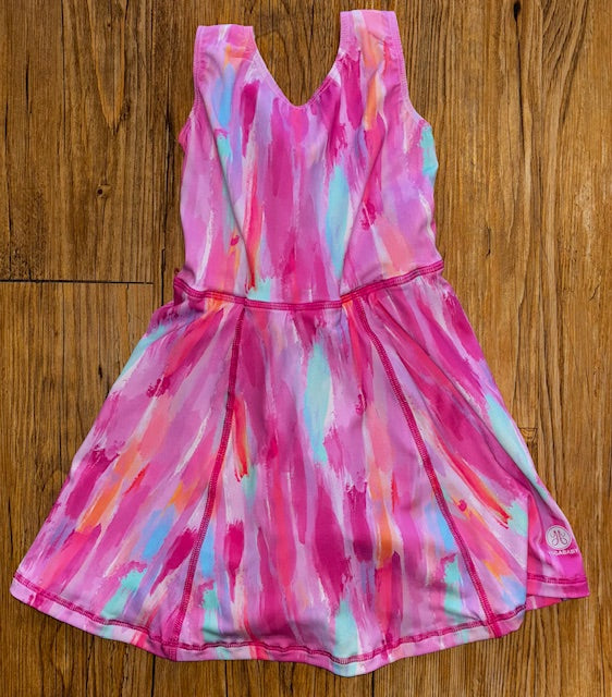 Spring Tie Dye Open Back Dress