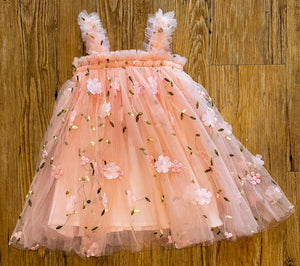 3D Flower Garden Tulle Dress