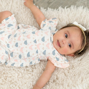 Happy Hens Ruffle Romper