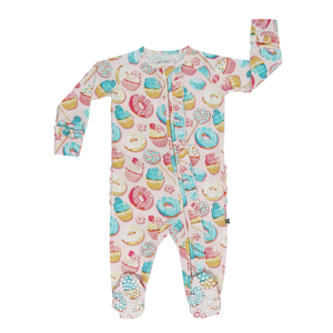 Ruffle footie-Sweet Tooth