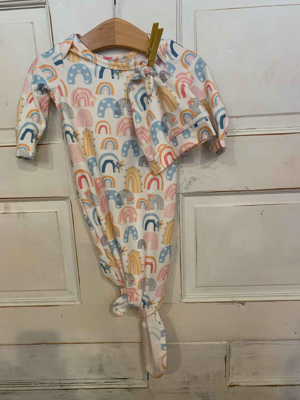 Sunset Rainbow Gown & Hat Set